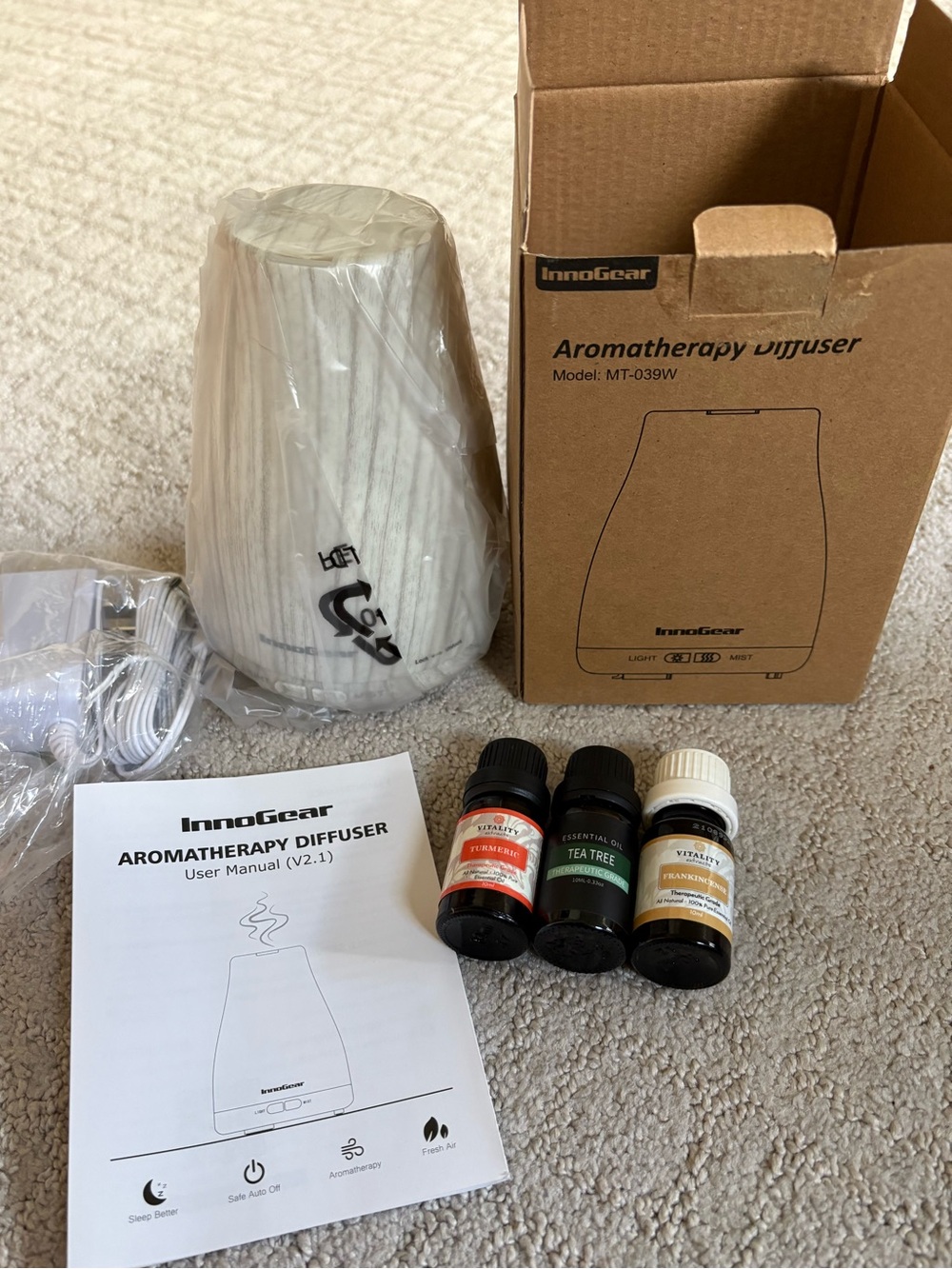 Aromatherapy diffuser and oils